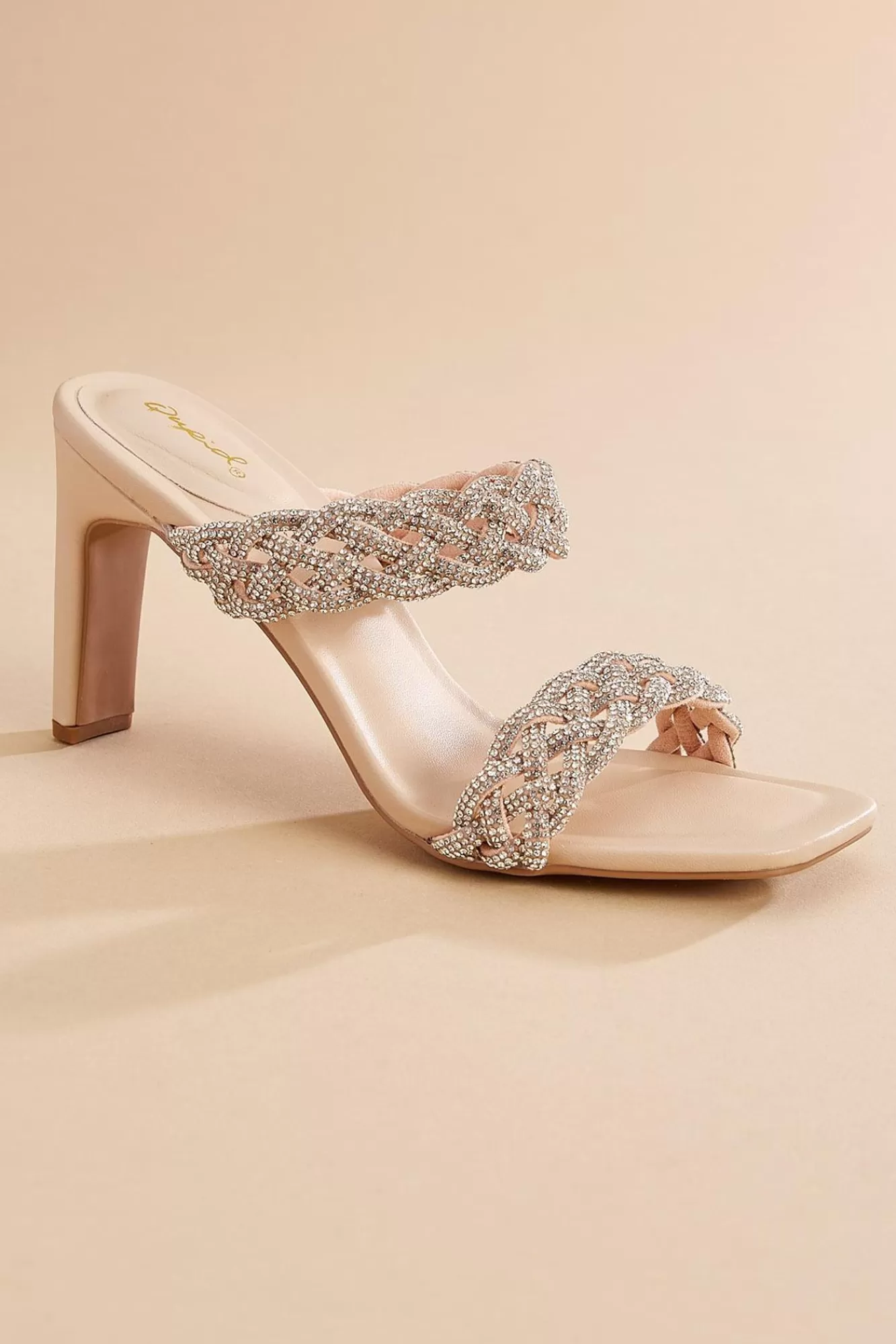 Women Versona Braided Bling Band Heels
