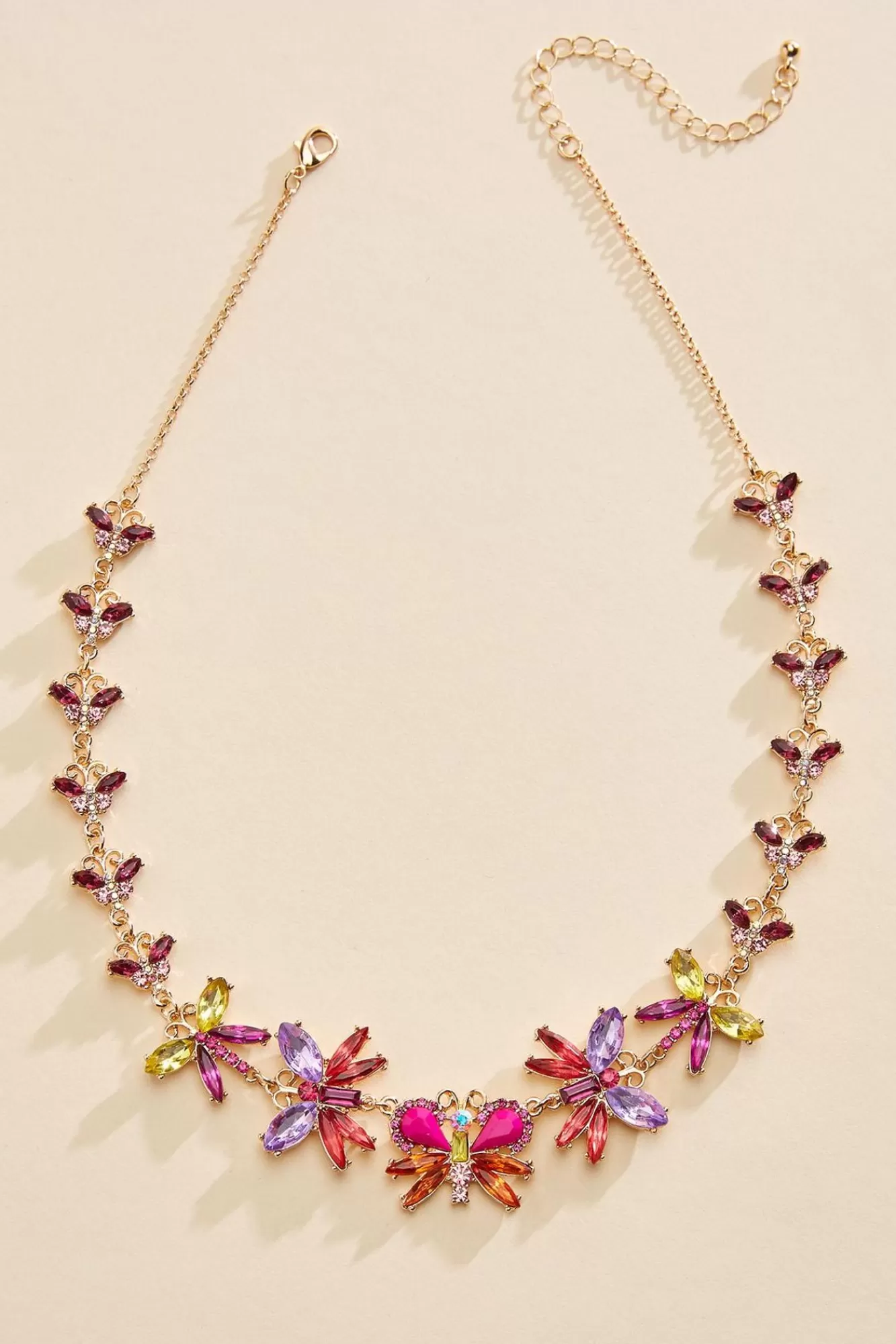 Women Versona Colorful Butterfly Short Necklace