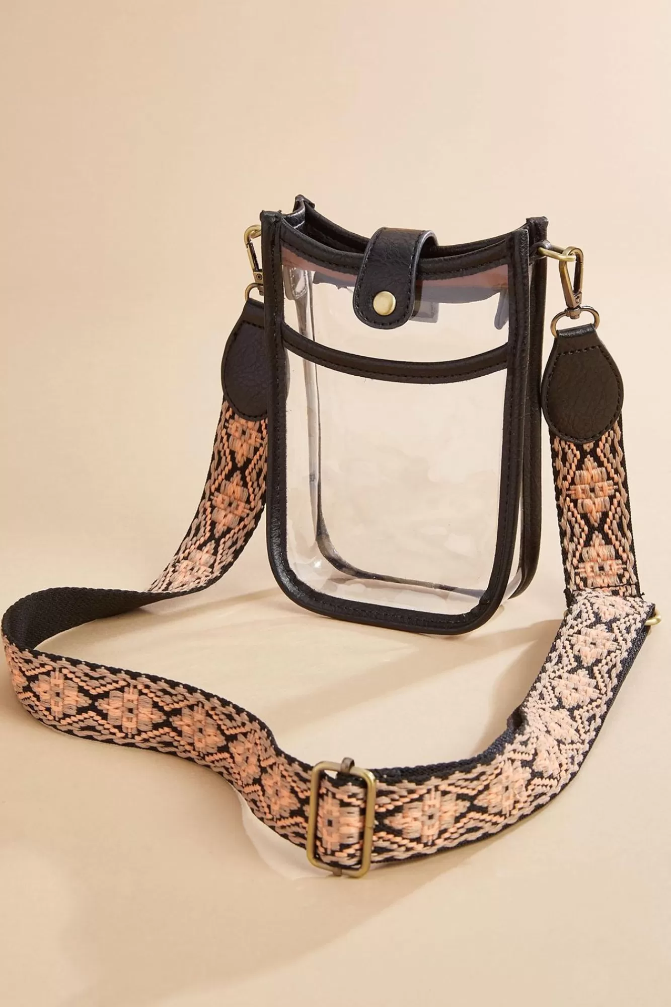 Women Versona Guitar Strap Clear Cellphone Bag