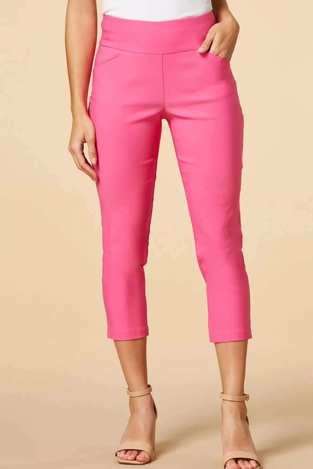 Women Versona Pop Of Color Pants Dragon Fruit